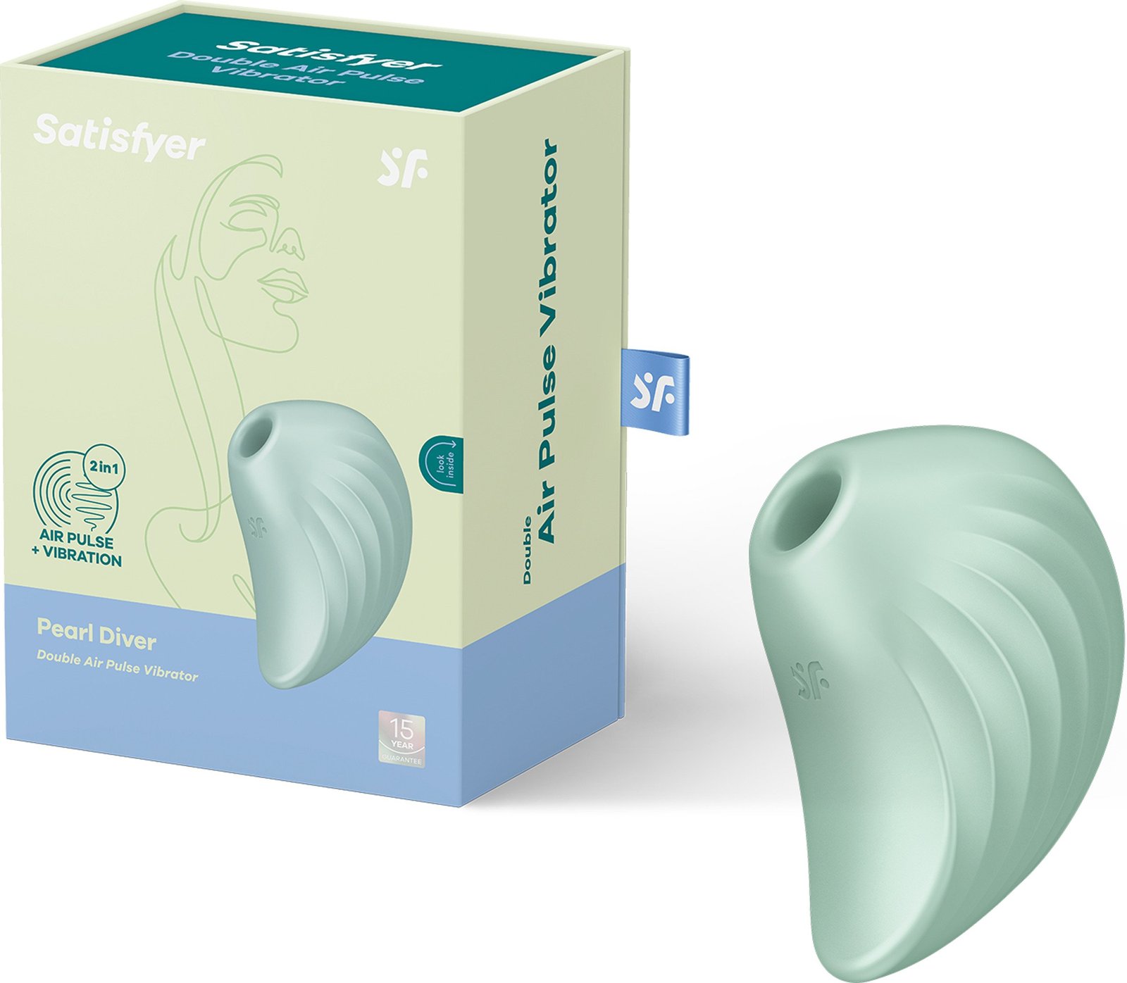 Satisfyer Pearl Diver Mint Lufttrycksvibrator 1 st