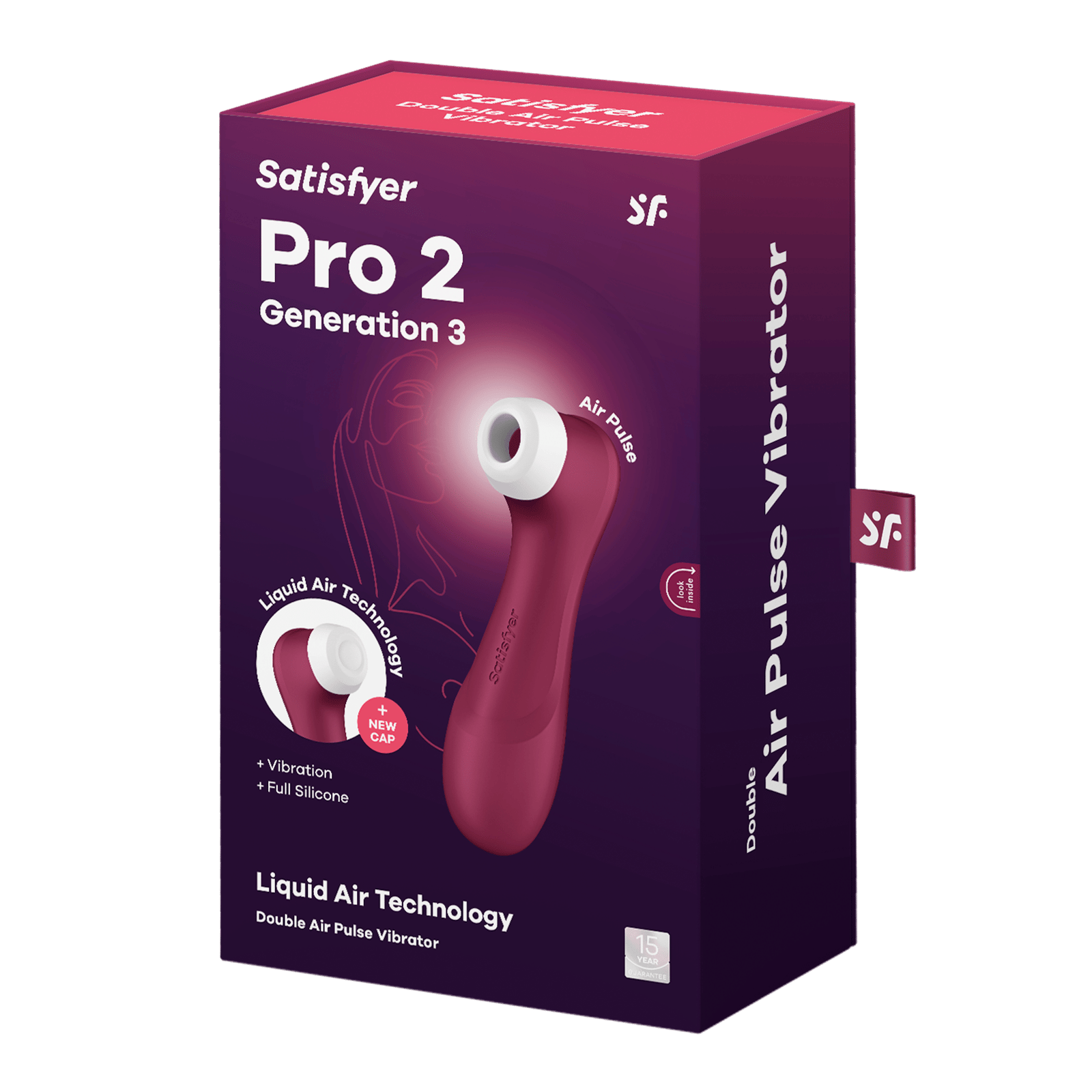 Satisfyer Pro 2 Generation 3 Wine Red Lufttrycksvibrator 1 st