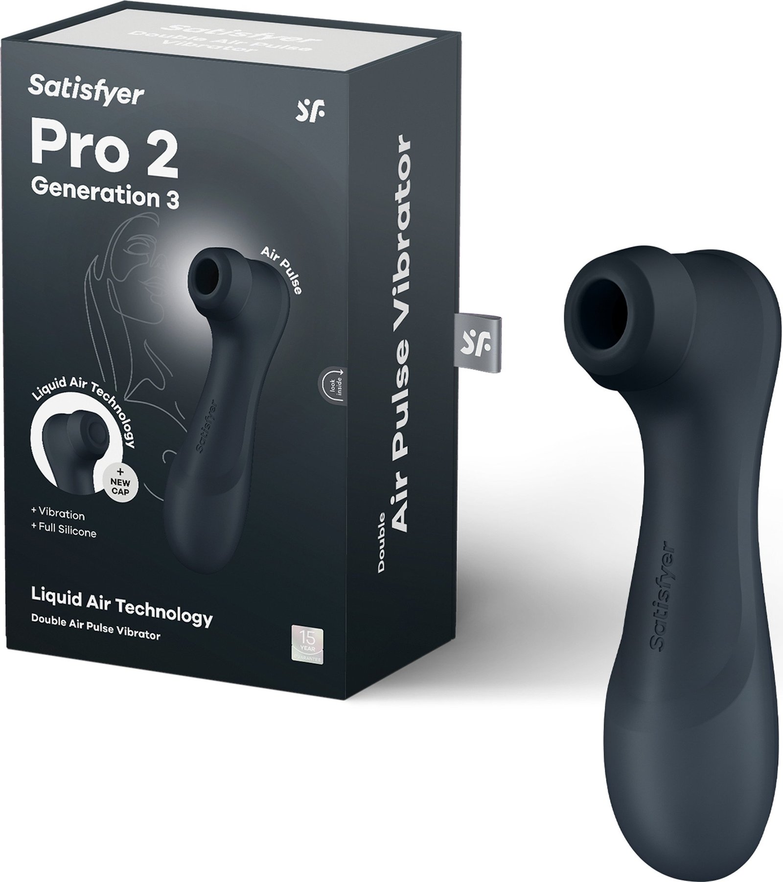 Satisfyer Pro 2 Generation 3 Black Lufttrycksvibrator 1 st
