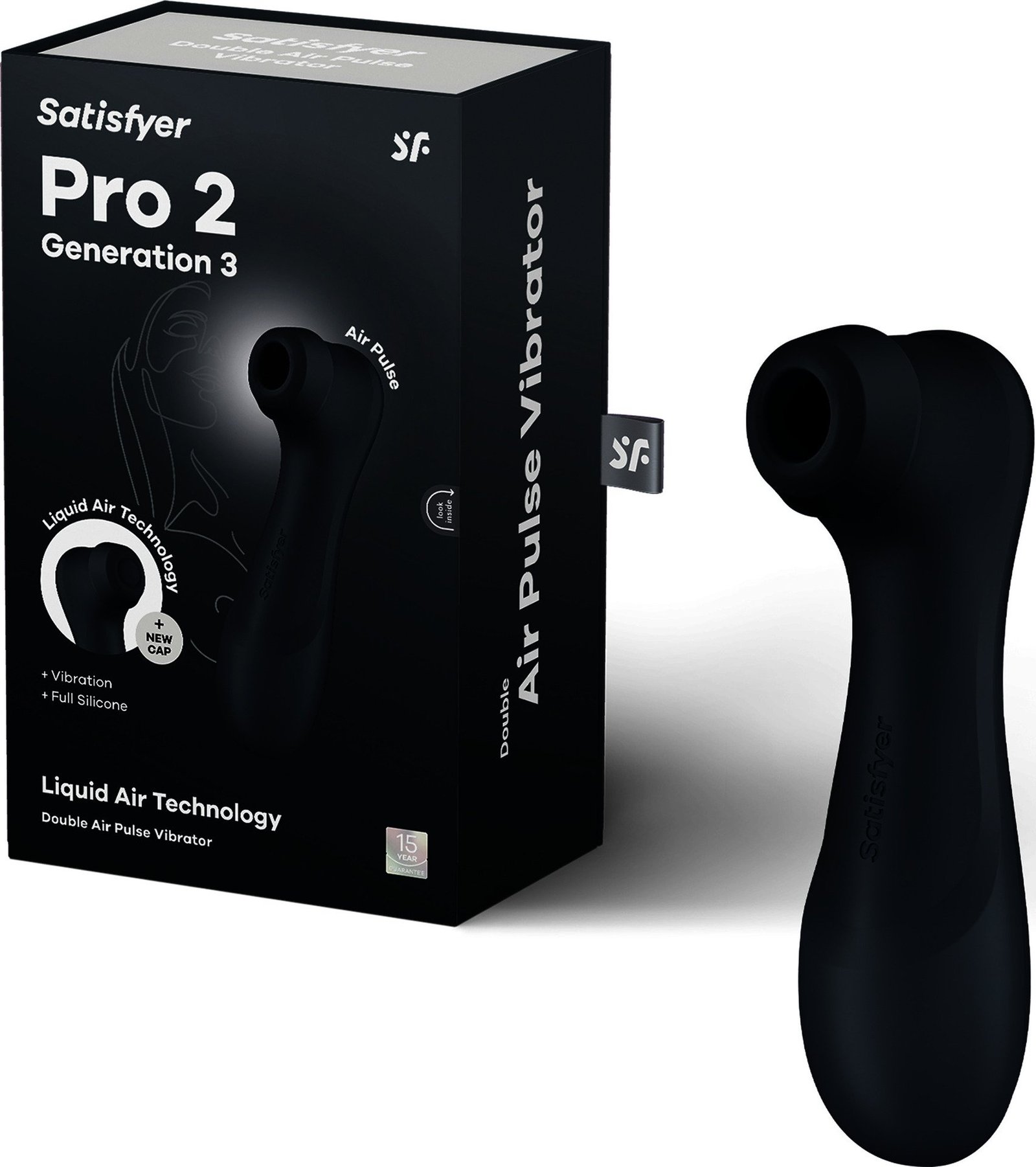Satisfyer Pro 2 Generation 3 Black Lufttrycksvibrator 1 st