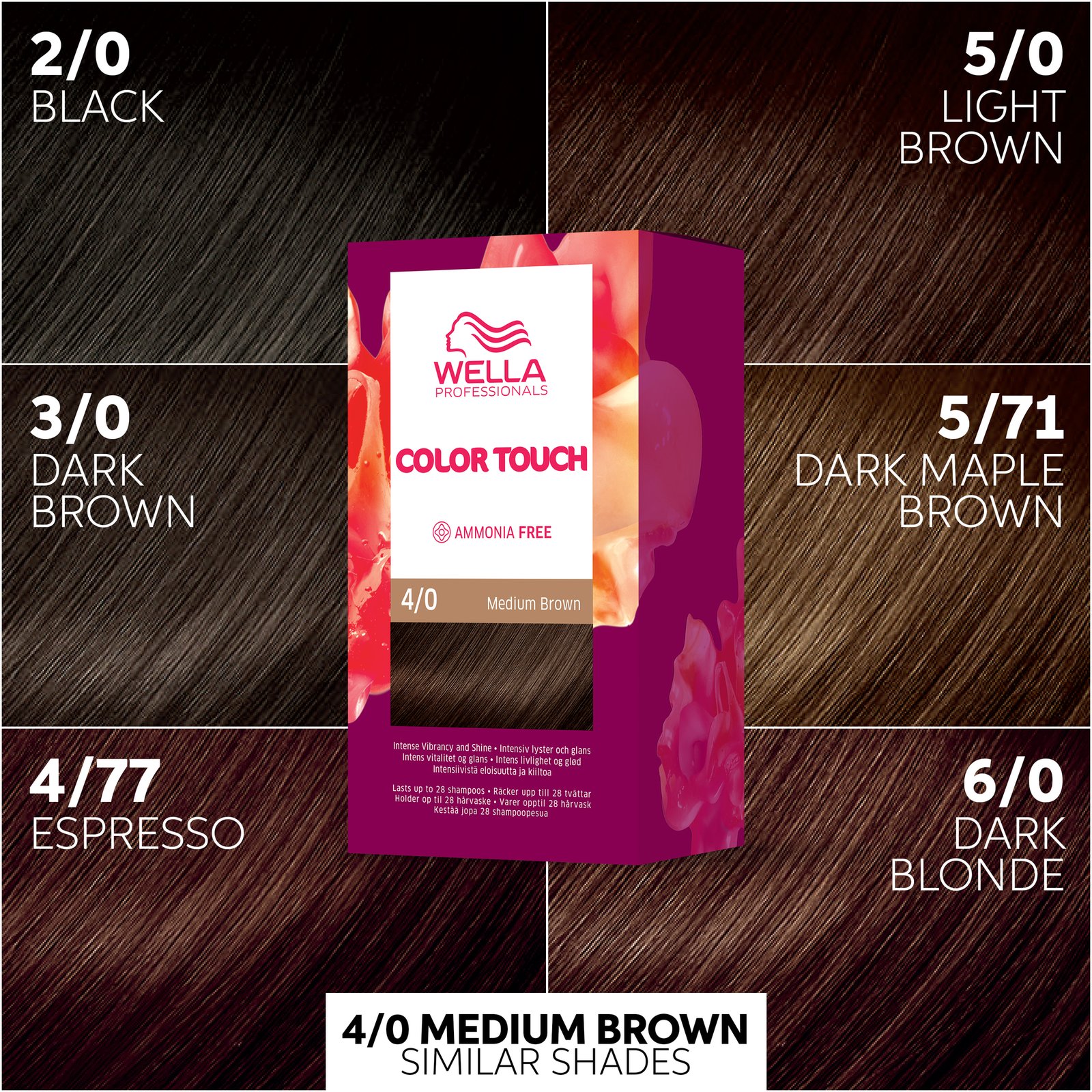 Wella Professionals Color Touch Pure Naturals Medium Brown 4/0 130 ml