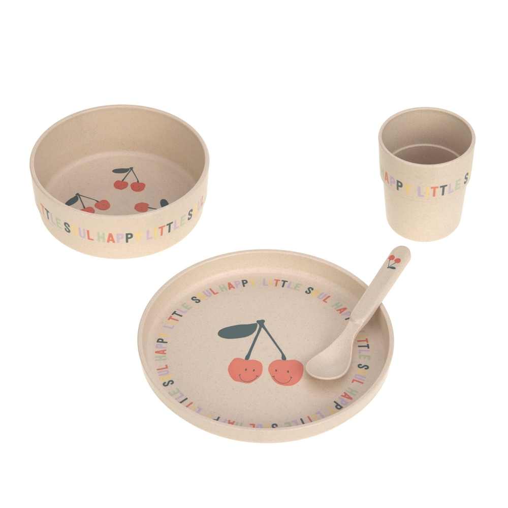 Lässig Tallriksset PP/Cellulosa Happy Fruits Cherry