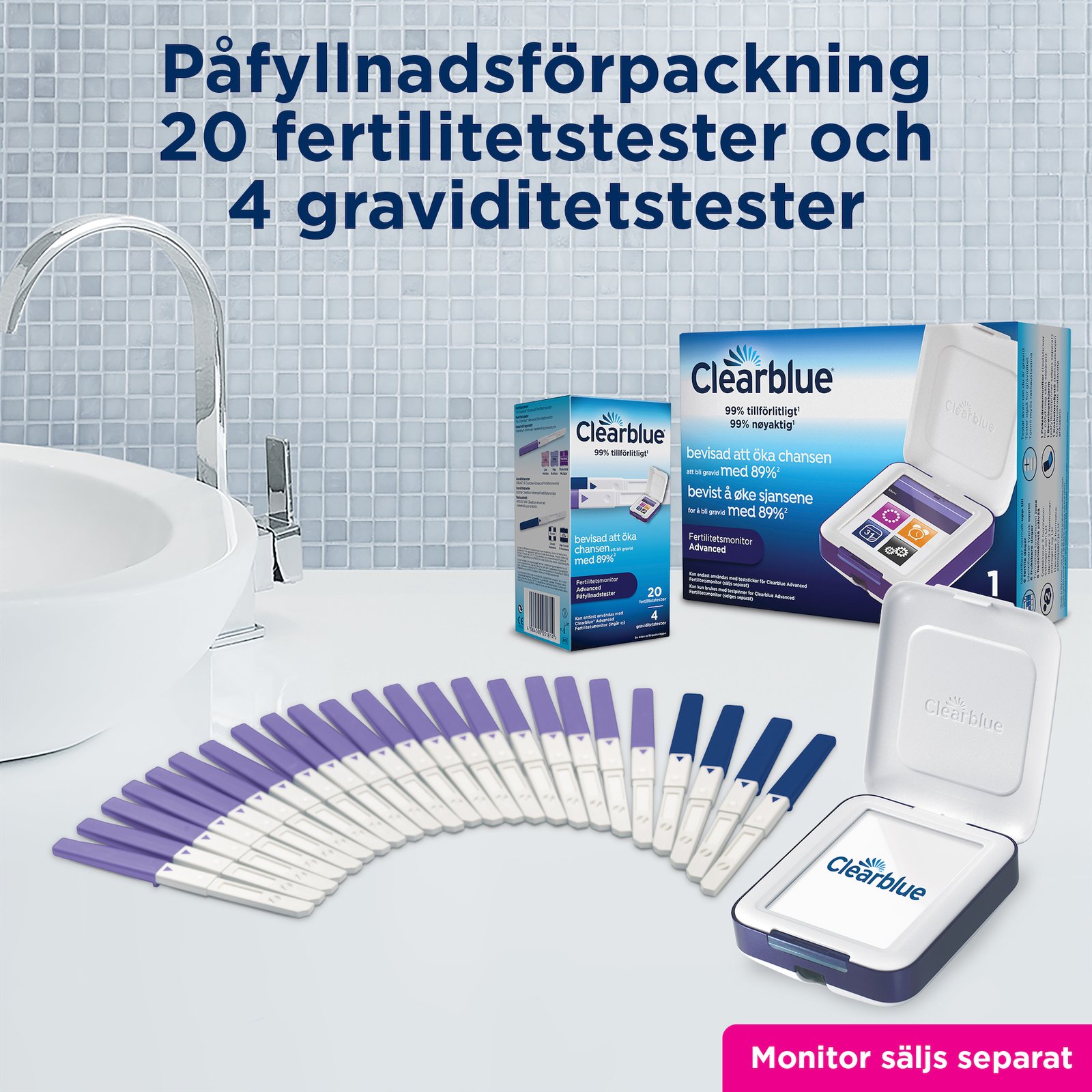 Clearblue Advanced Fertility Teststickor till Monitor 24 st