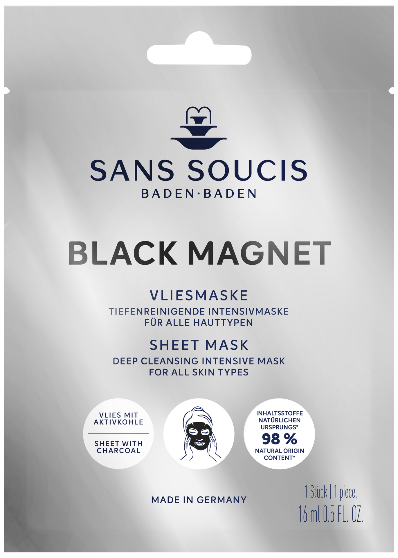 Sans Soucis Black Magnet Sheet Mask for All Skin Types 1 st