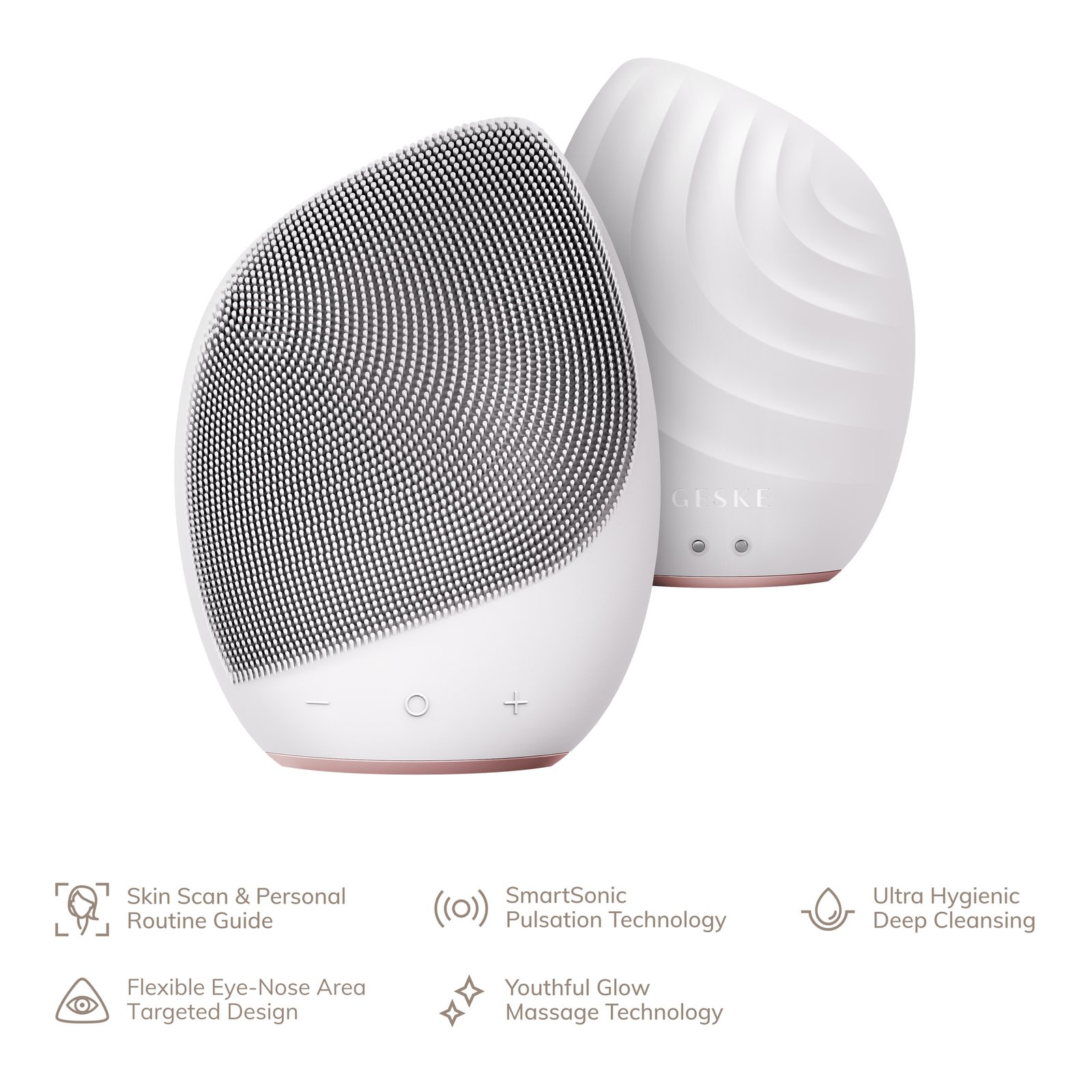 GESKE Sonic Facial Brush | 5 in 1 White