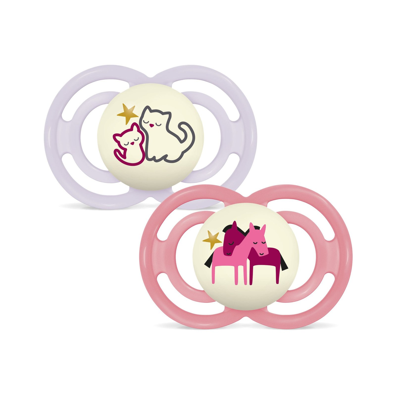 MAM Perfect Night Nappar 6-16 Månader Silikon 2 st - Olika färger