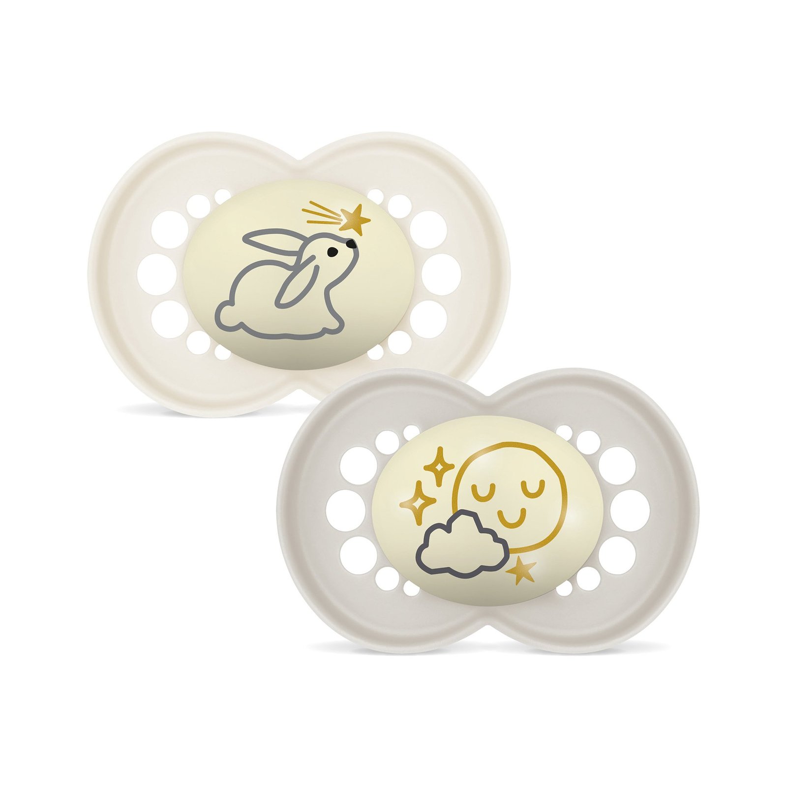 MAM Original Night Nappar 16-36m Silikon 2 st - Olika färger