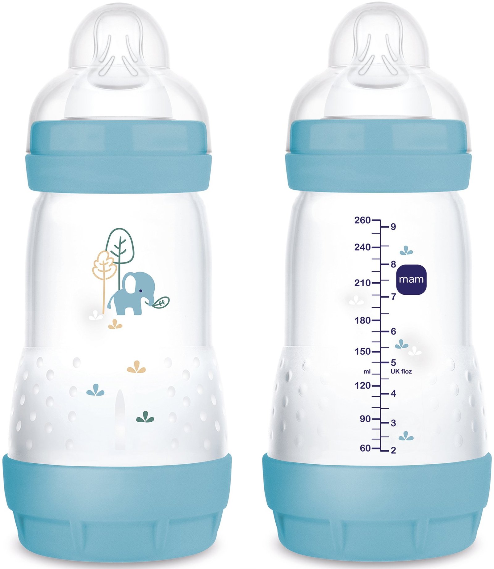 MAM Easy Start Anti Colic Nappflaskor 0+ Månader 260 ml 2 st - Olika färger