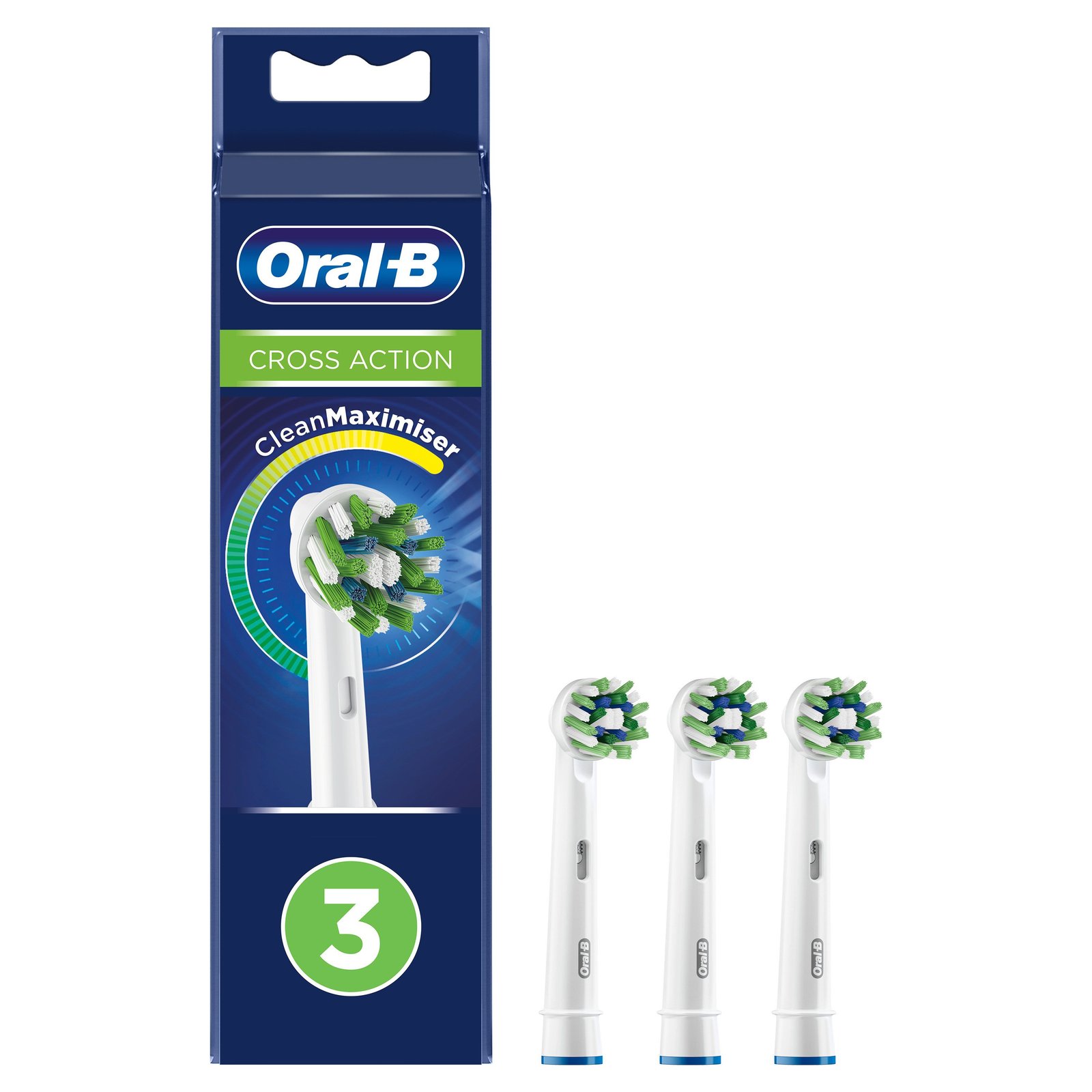 Oral-B Cross Action Tandborsthuvuden 3 st