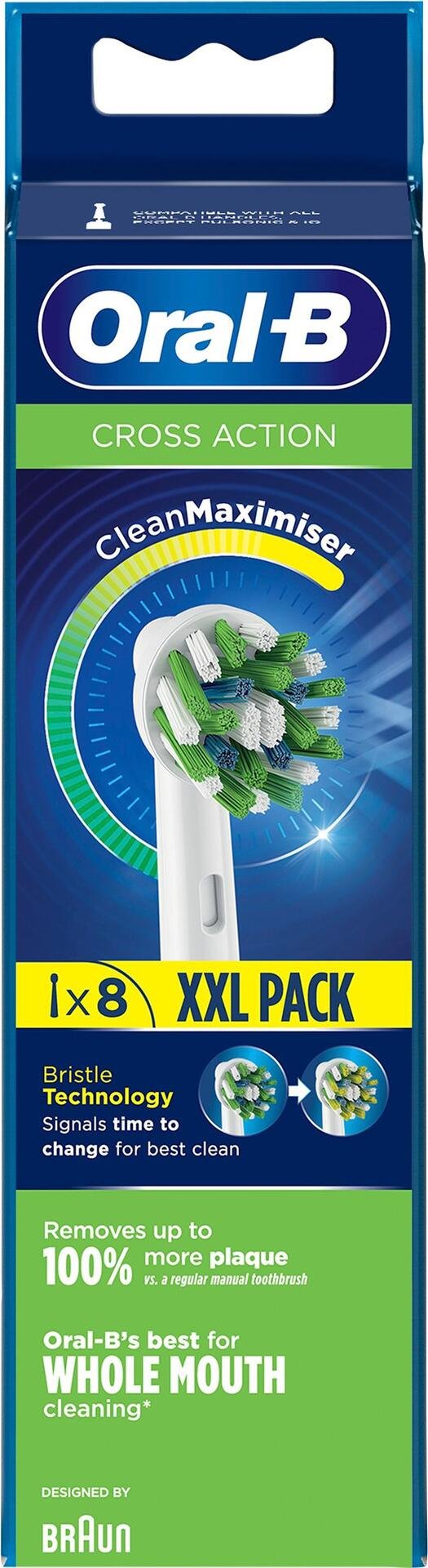 Oral-B Cross Action Tandborsthuvuden 8-pack