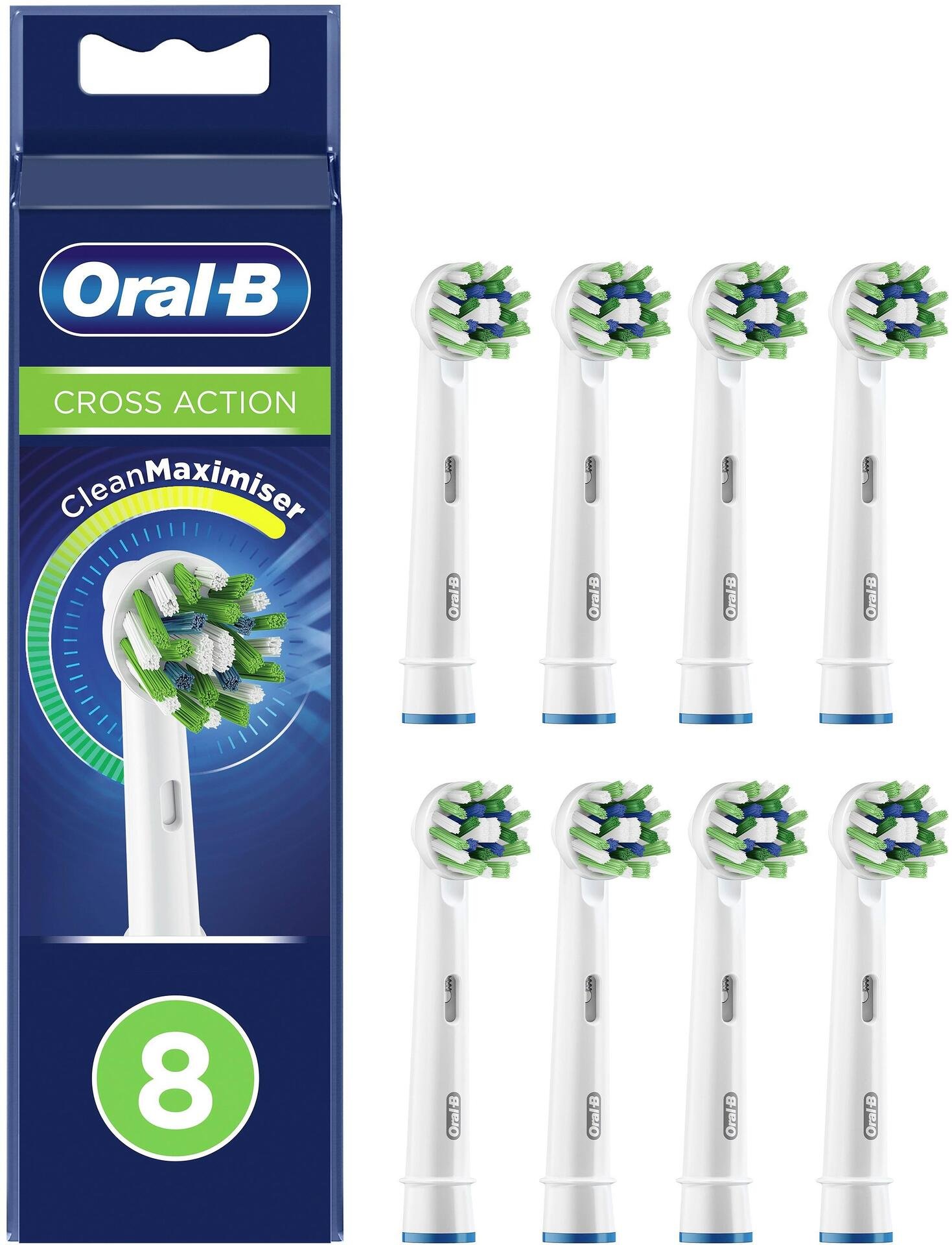 Oral-B Cross Action Tandborsthuvuden 8-pack