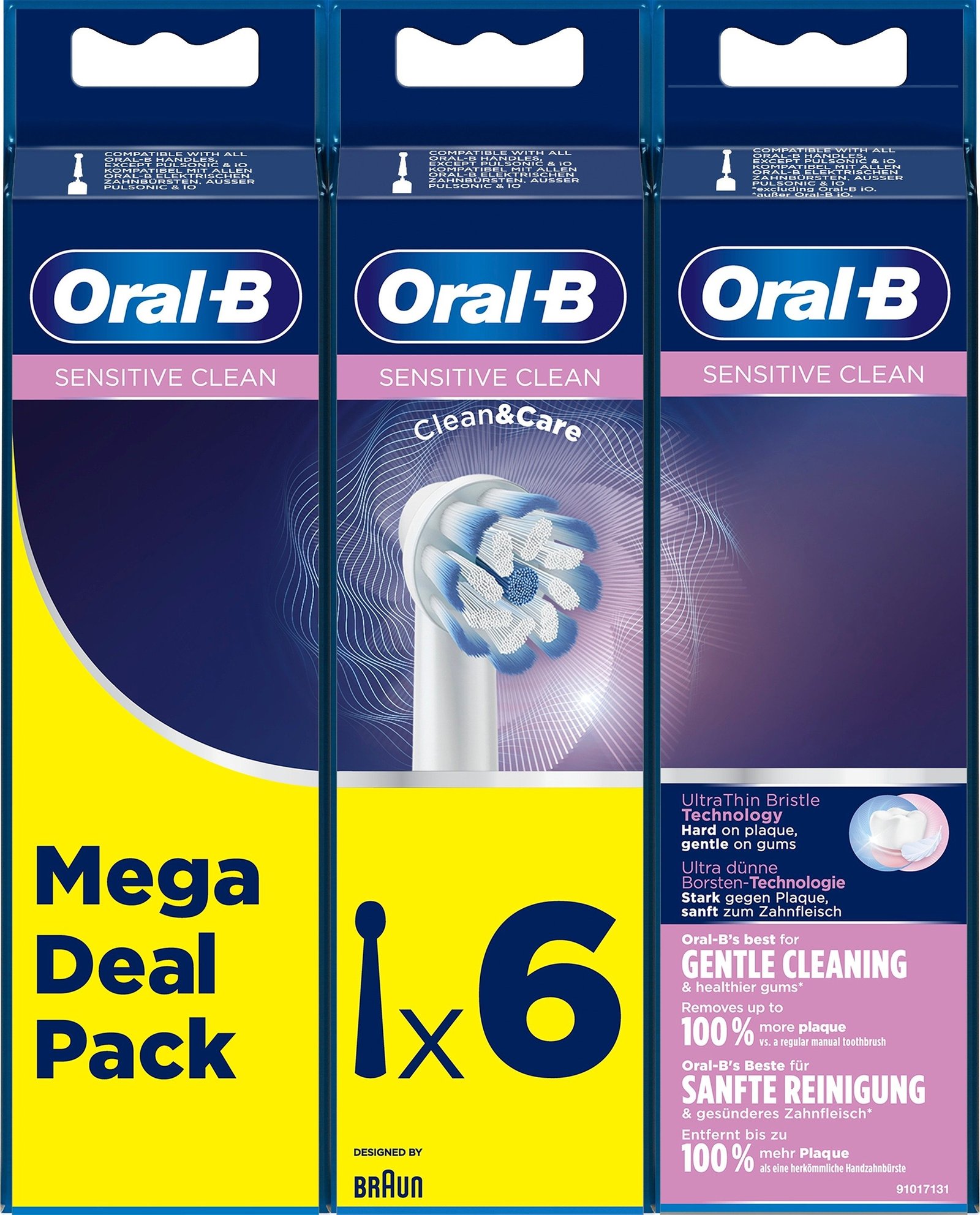 Oral-B Sensitive Clean Tandborsthuvud 6 st