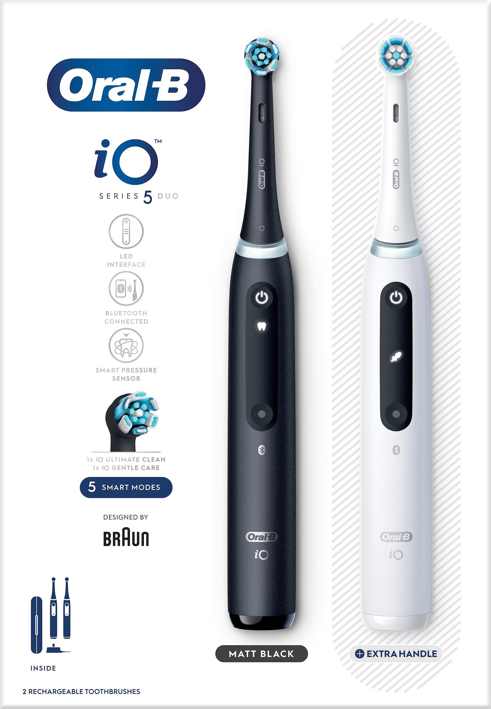Oral-B iO5 Duopack Svart och Vit Eltandborste