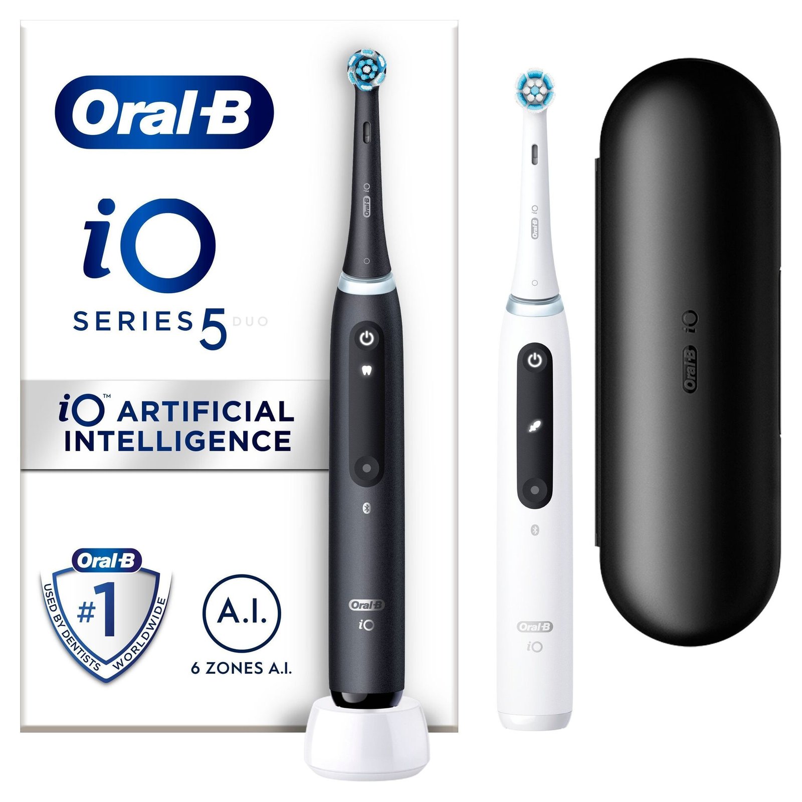 Oral-B iO5 Duopack Svart och Vit Eltandborste