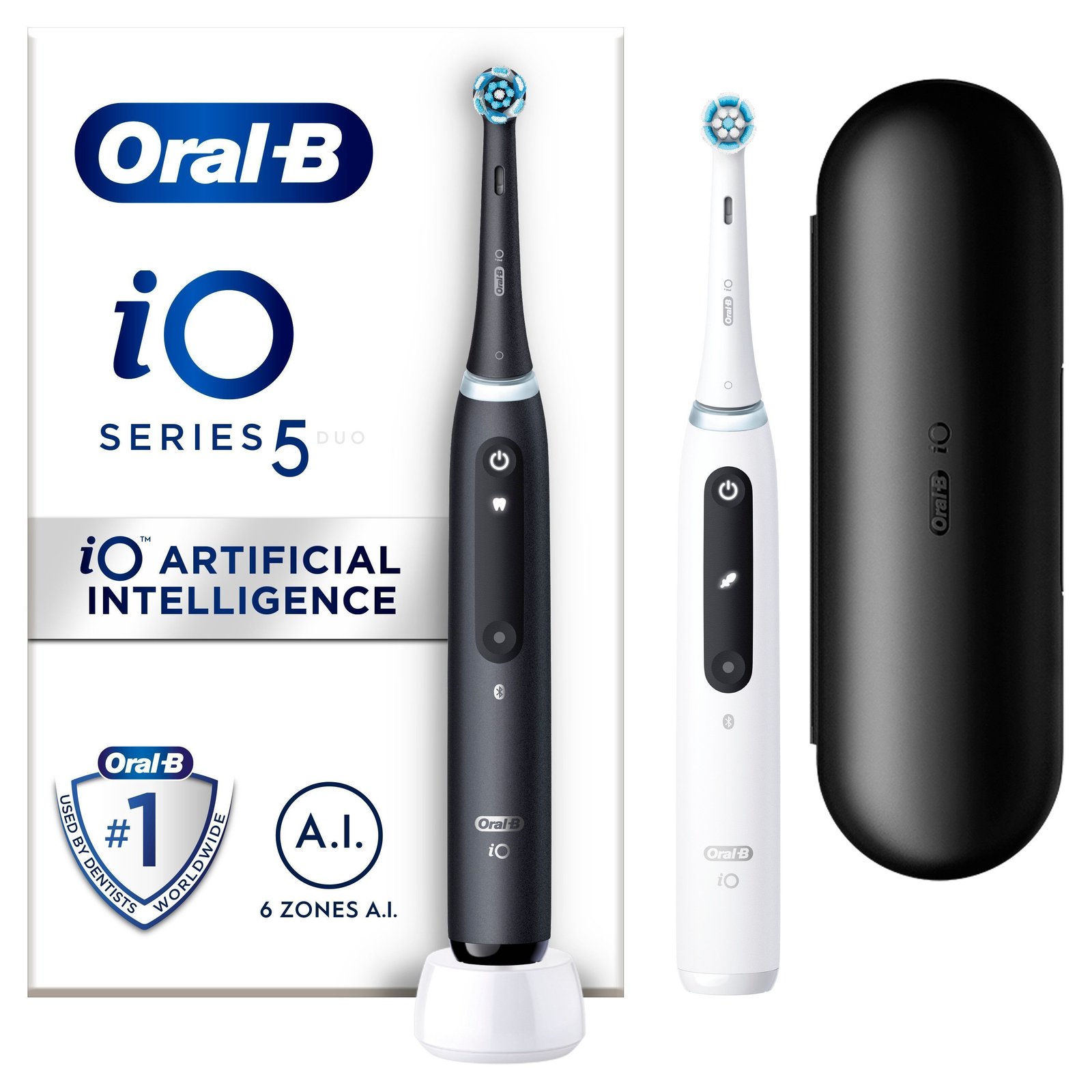 Oral-B iO5 Duopack Svart och Vit Eltandborste