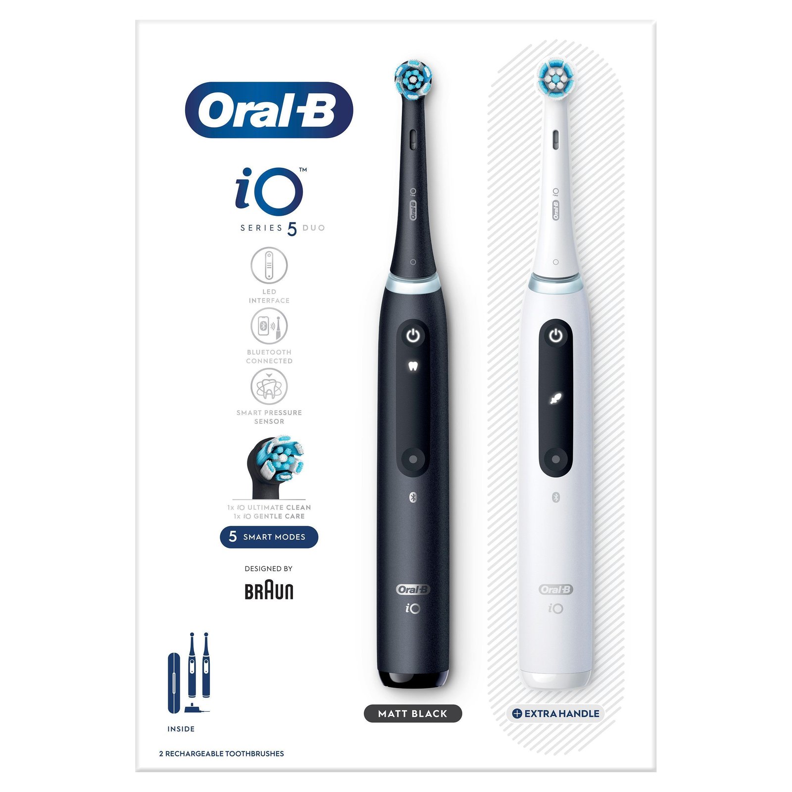 Oral-B iO5 Duopack Svart och Vit Eltandborste