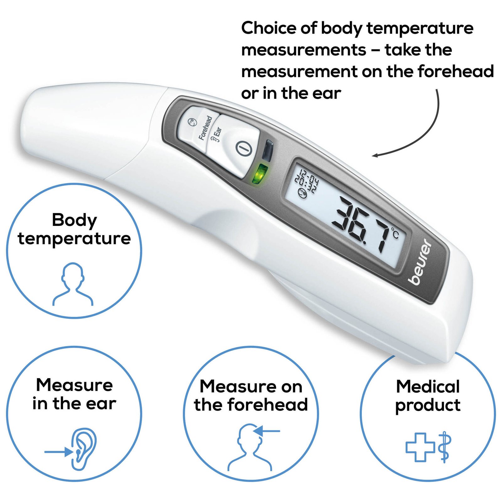 Beurer FT 65 Febertermometer Panna & Öra