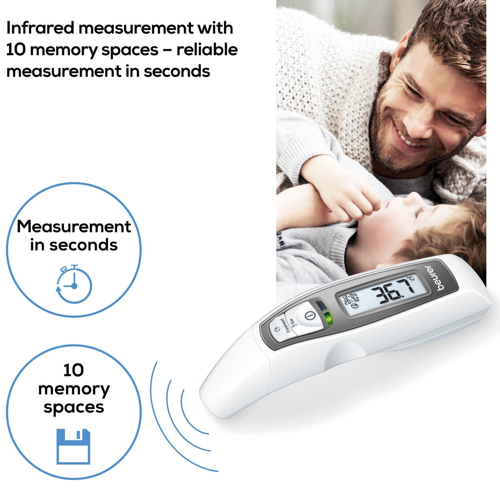 Beurer FT 65 Febertermometer Panna & Öra
