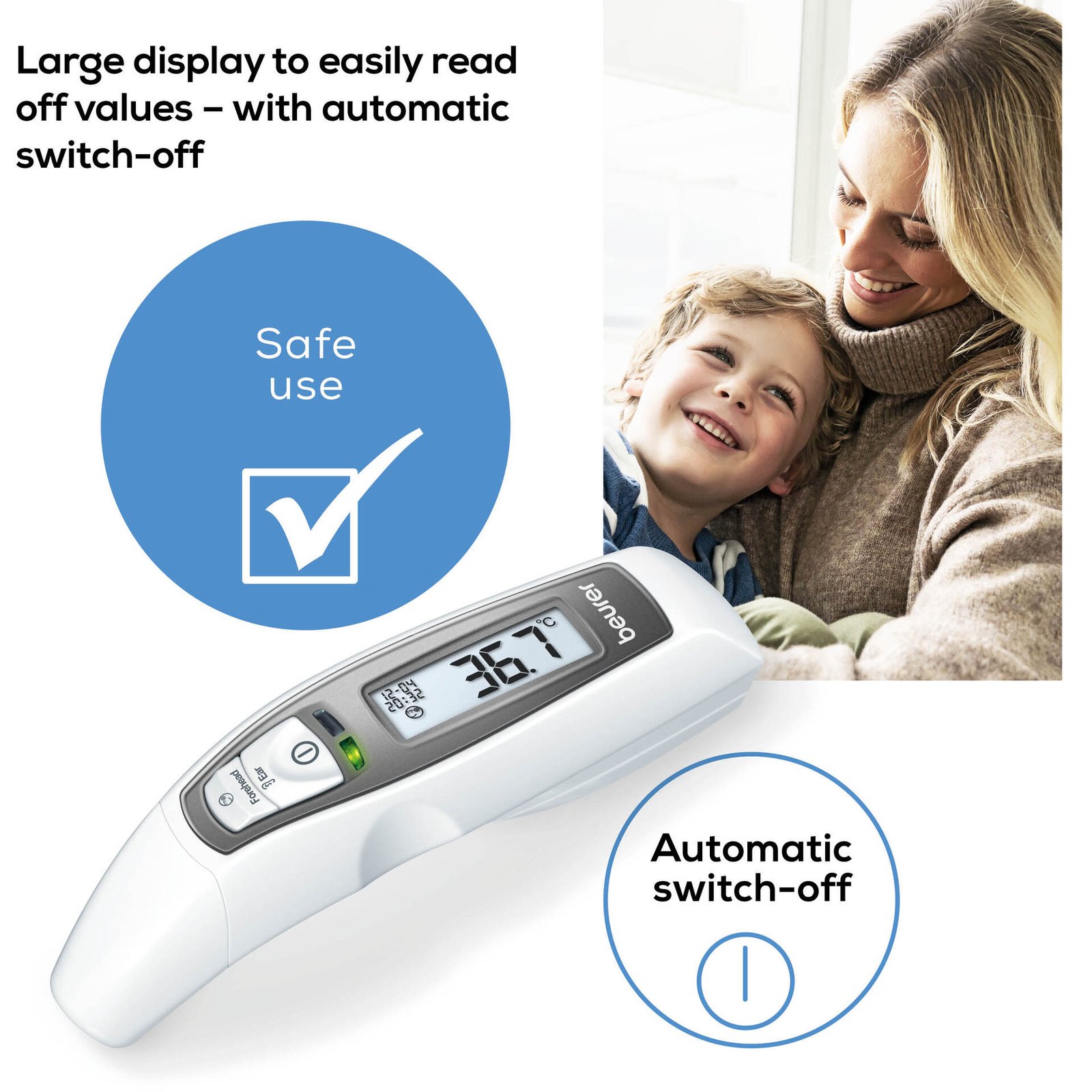 Beurer FT 65 Febertermometer Panna & Öra