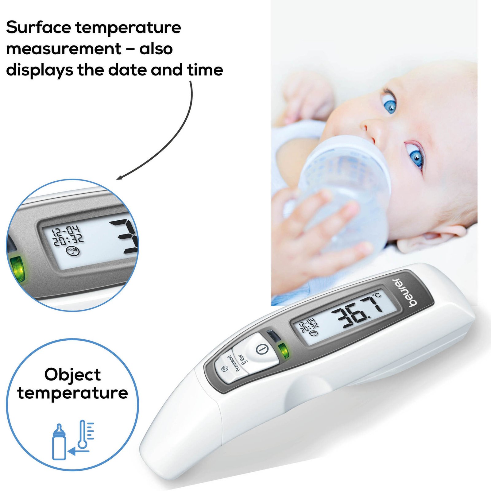 Beurer FT 65 Febertermometer Panna & Öra