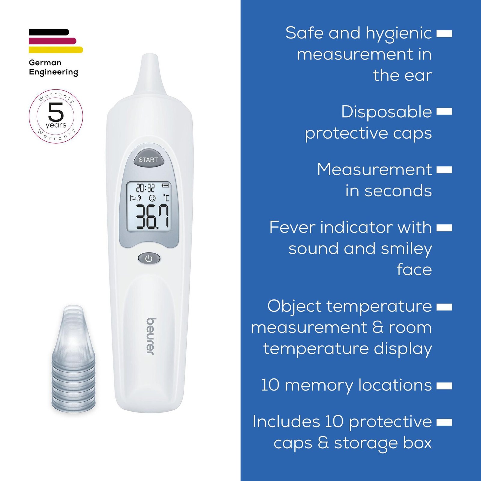 Beurer FT 58 Febertermometer Öra 1 st