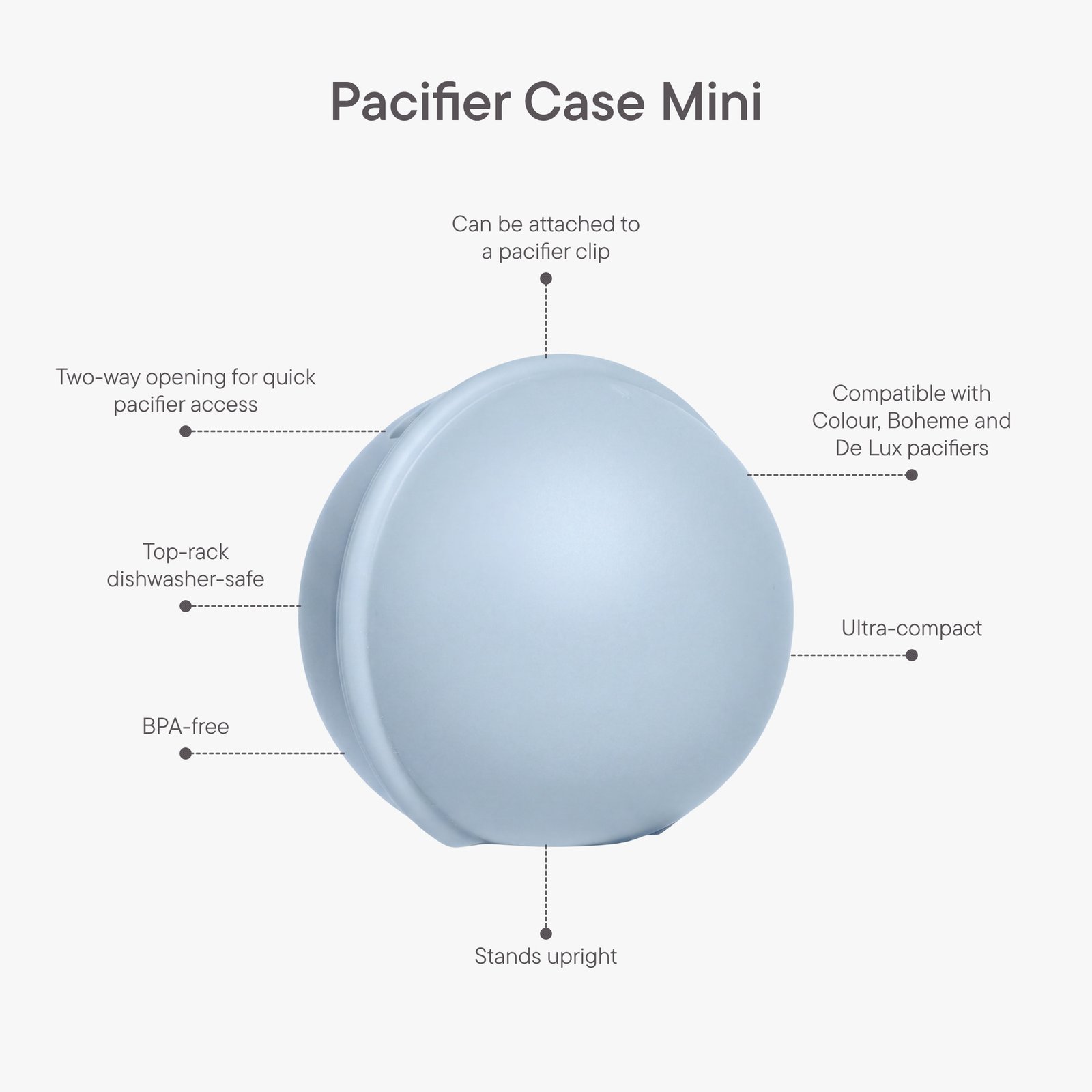 BIBS Pacifier Case Mini Baby Blue
