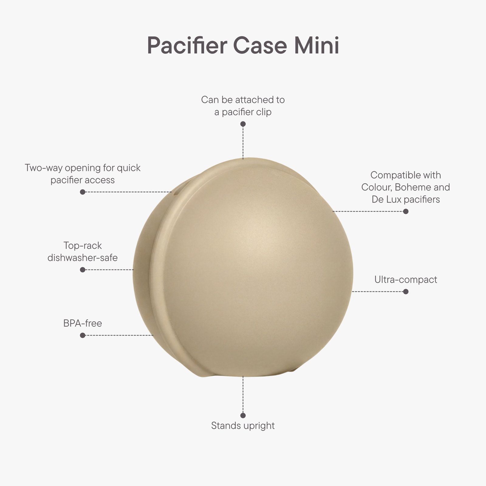 BIBS Pacifier Case Mini Vanilla