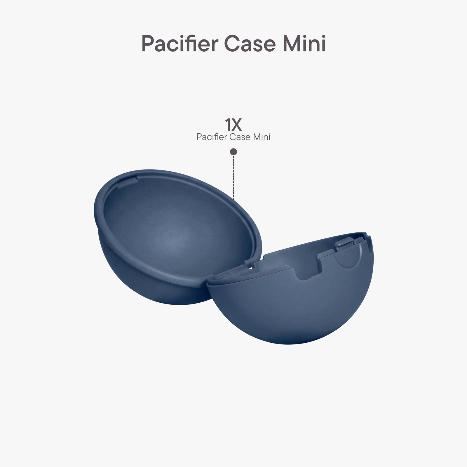 BIBS Pacifier Case Mini Steel Blue