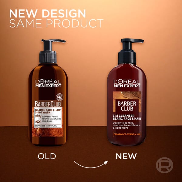 L'Oréal Paris Men Expert Barber Club rengöringsgel för normal hud 200 ml