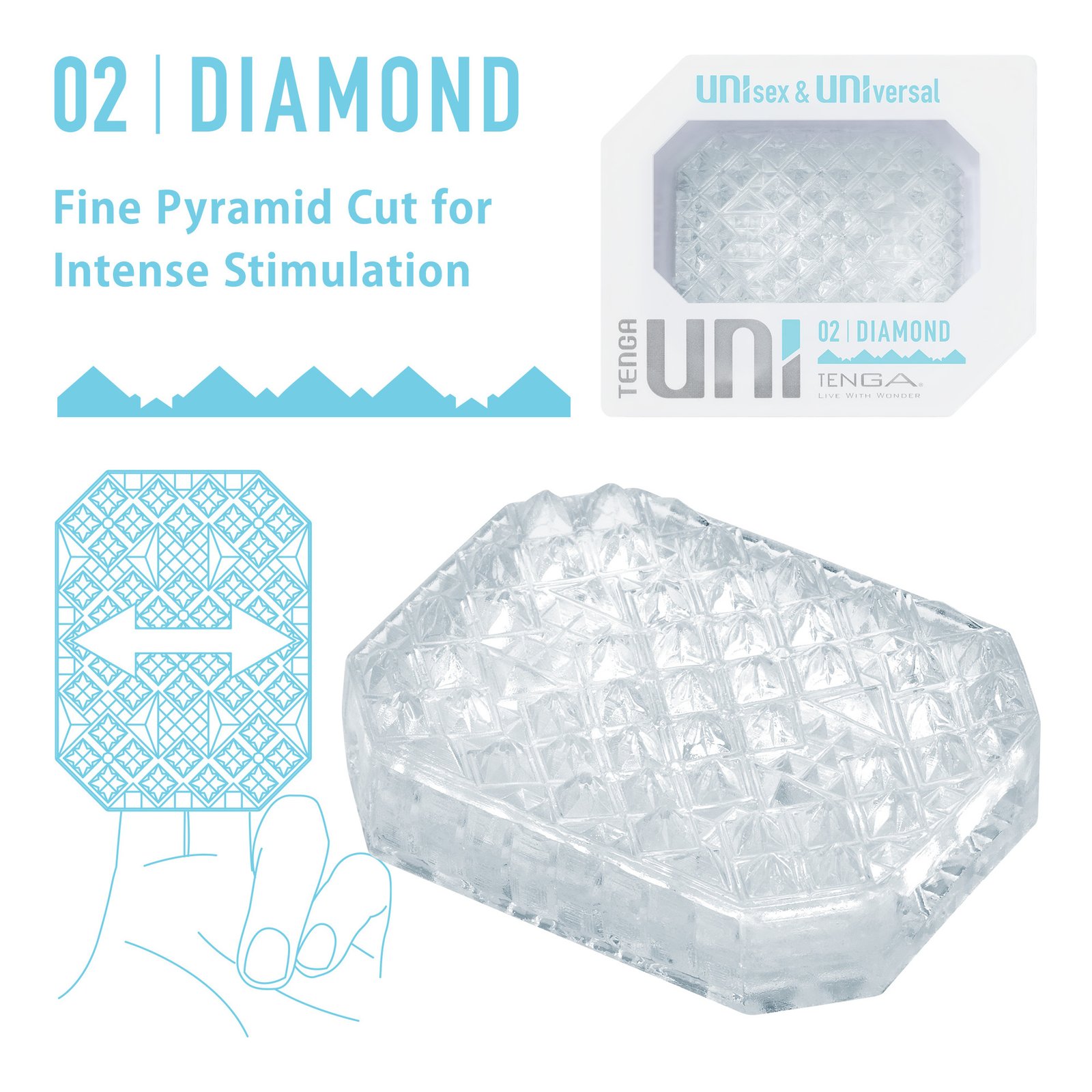Tenga Uni Diamond Onanihjälpmedel Unisex