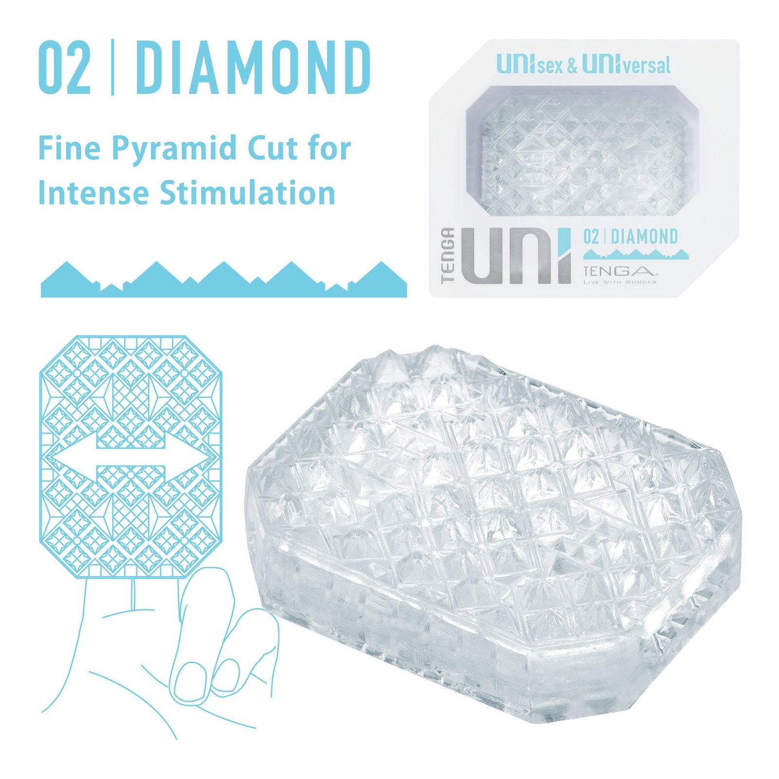 Tenga Uni Diamond Onanihjälpmedel Unisex