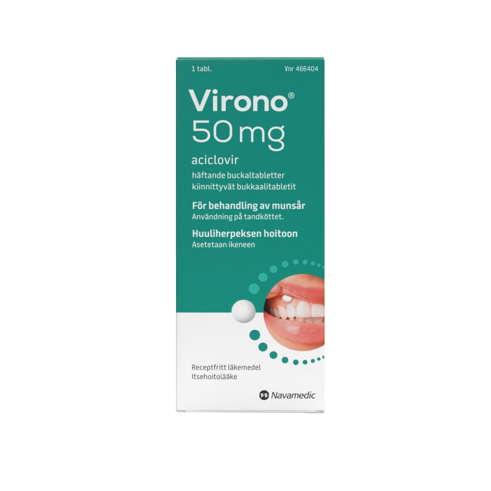 Virono buckaltablett 50 mg, 1 st