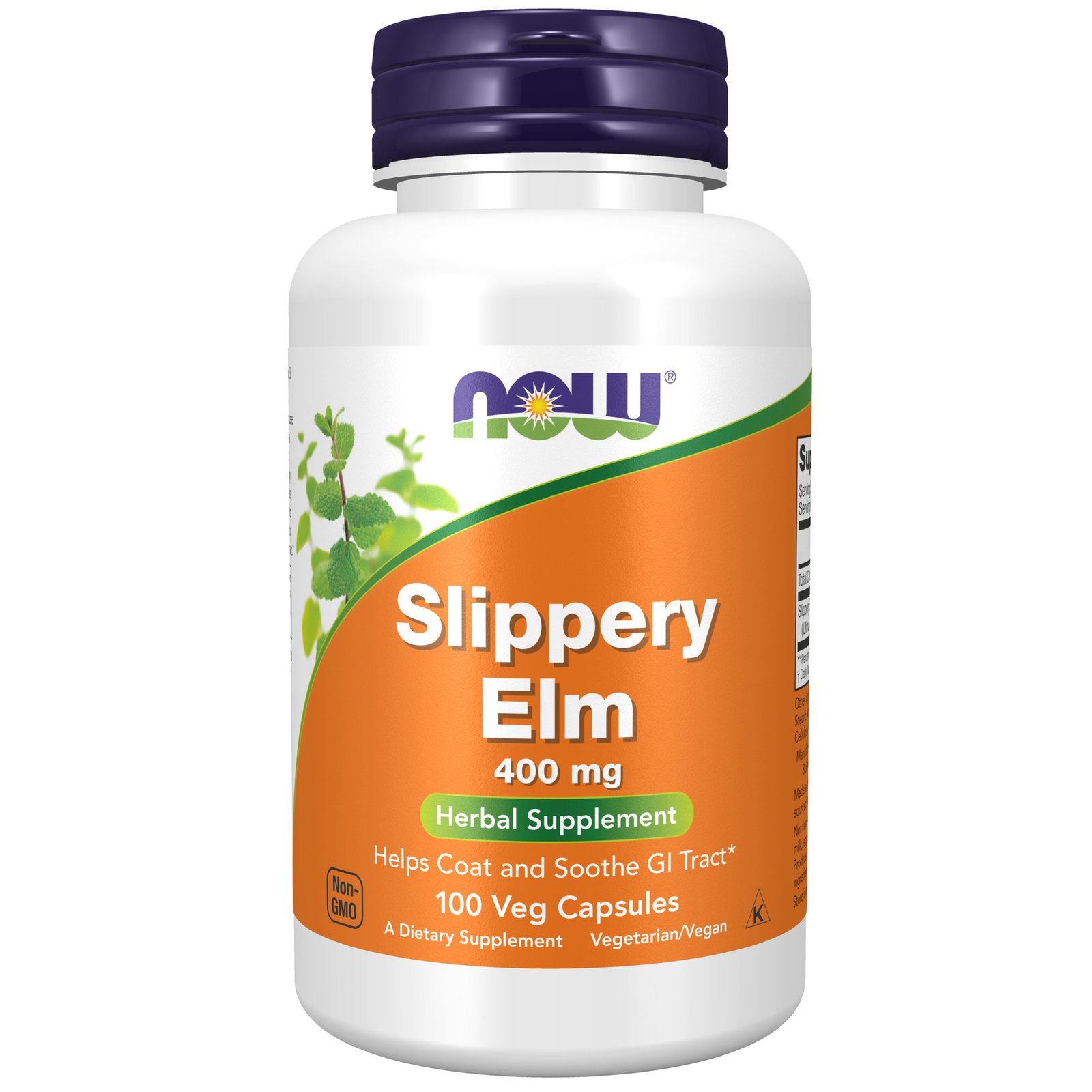 Now Slippery Elm 400 mg 100 vegkapslar