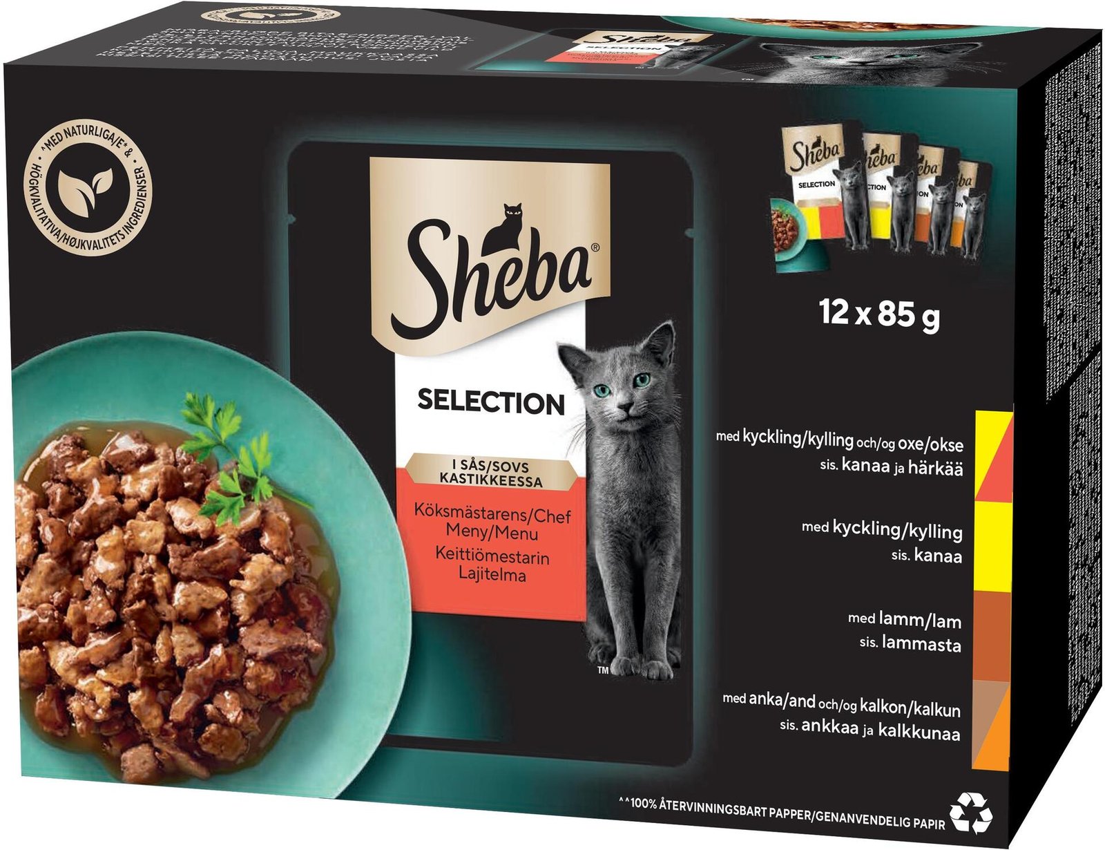 Sheba Selection Våtfoder Kött & Fågel 12 st x 85 g