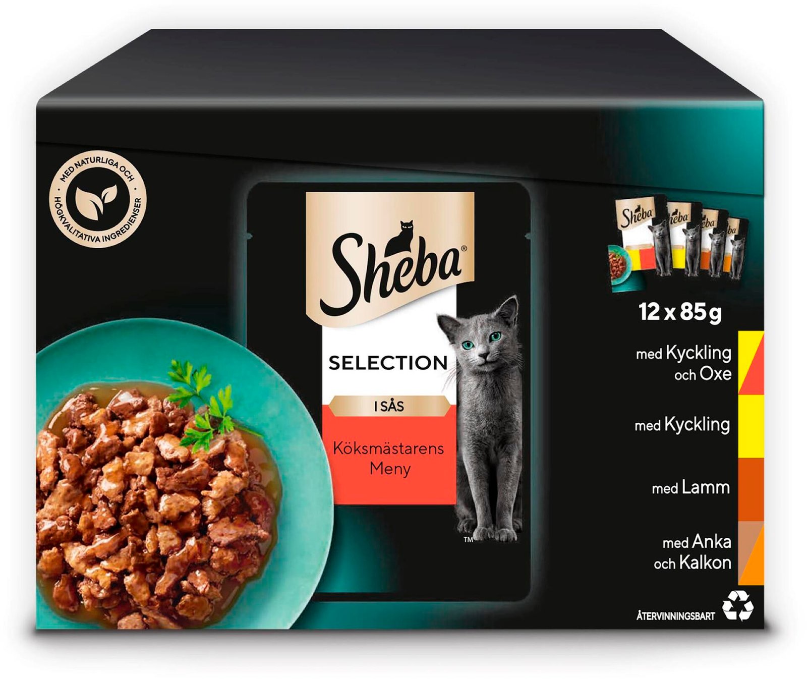 Sheba Selection Våtfoder Kött & Fågel 12 st x 85 g