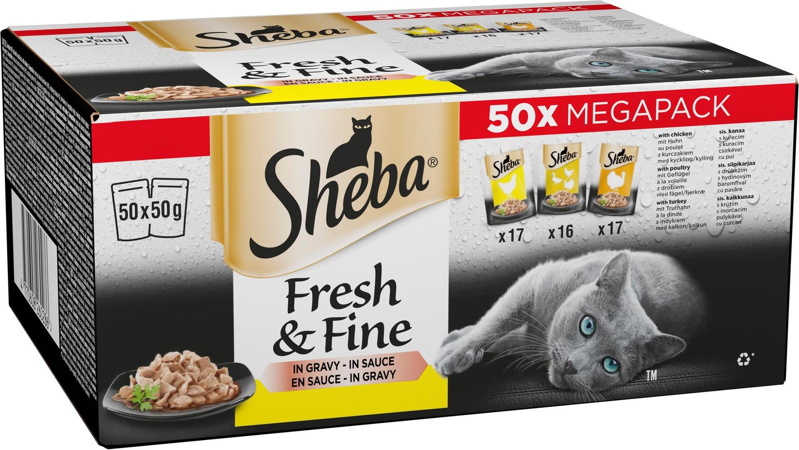 Sheba Fresh Kattmat fågel 50 st