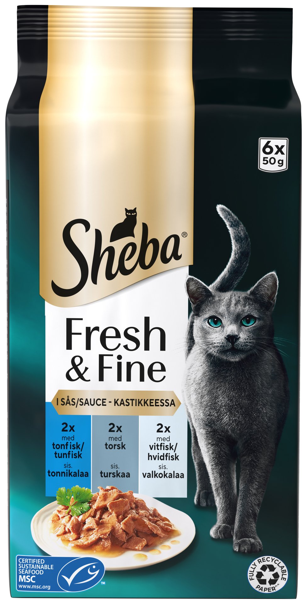 Sheba Fresh & Fine Kattmat Fågel i sås 300 g