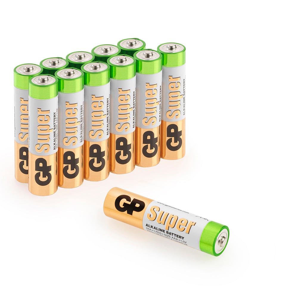 GP Super Alkaline AAA 24A/LR03 Batterier 12-pack