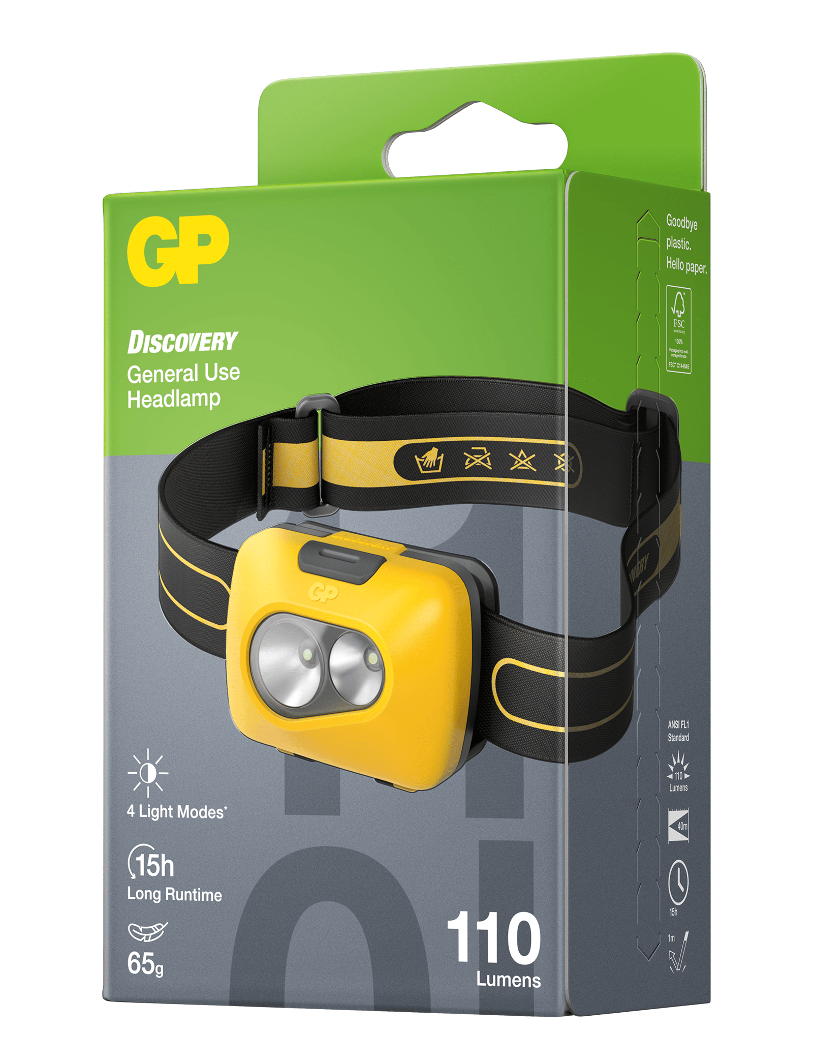GP Batteries CH42 Discovery Pannlampa 110 Lumen