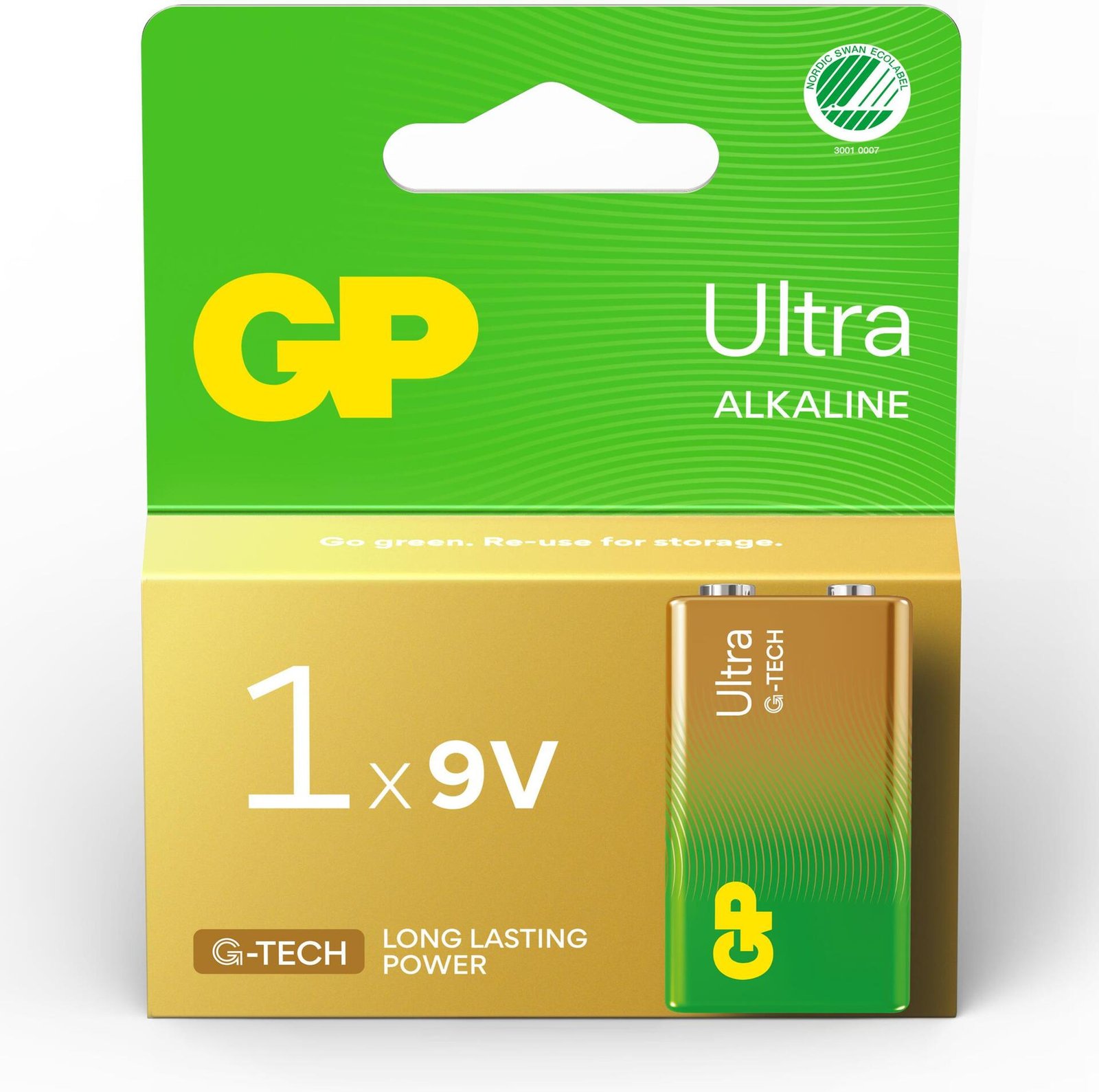 GP Batteries Ultra Alkaline 9V Svanenmärkt 1 st