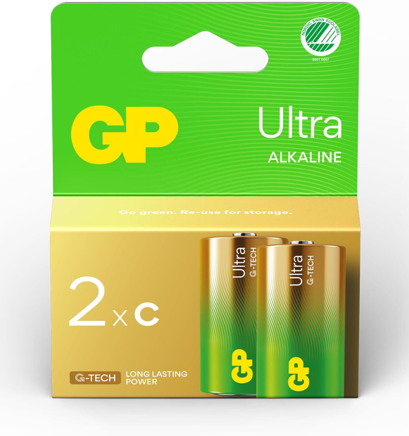 GP Batteries Ultra Alkaline C LR14 Svanenmärkt 2 st