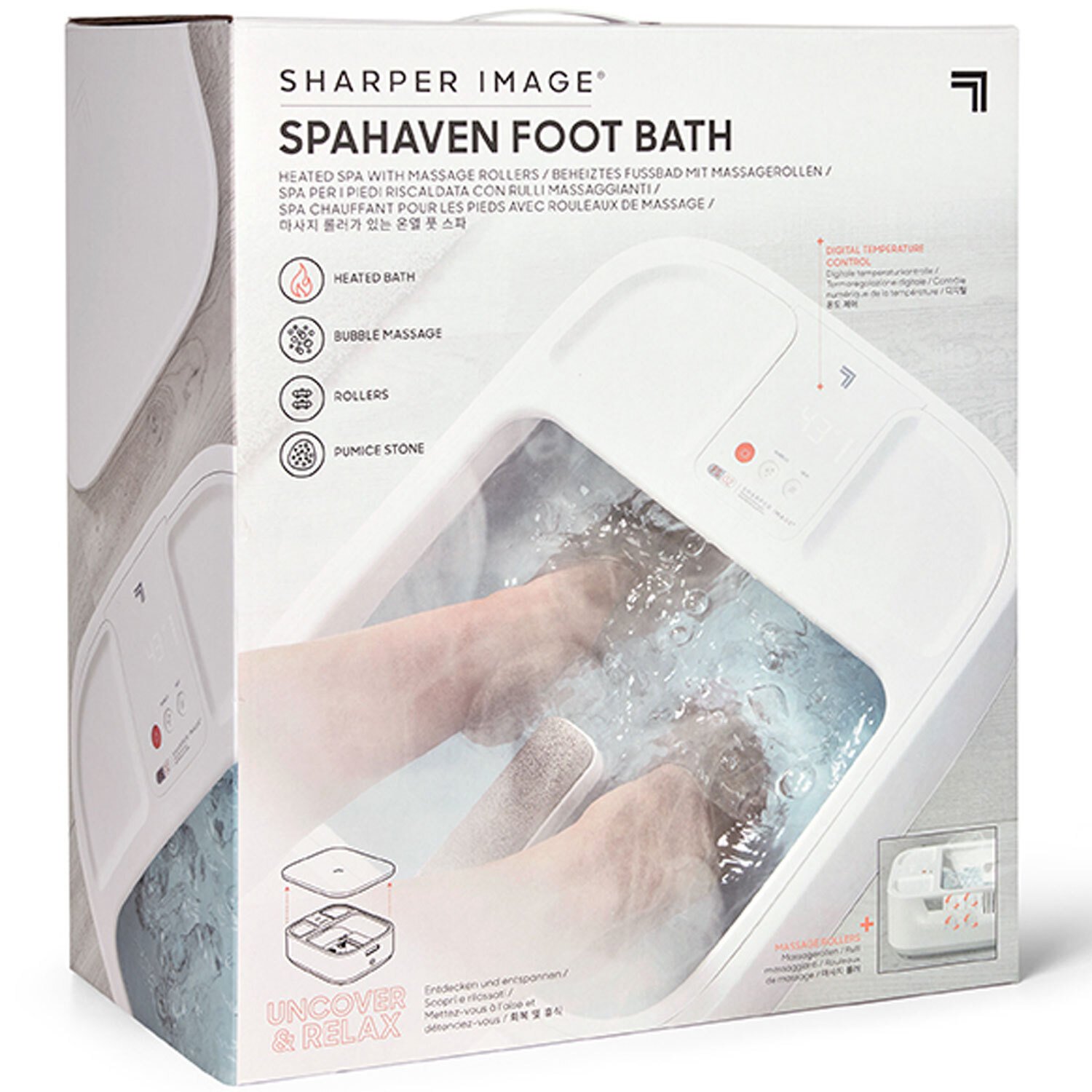 Sharper Image Massager Foot Bath Heating with LCD