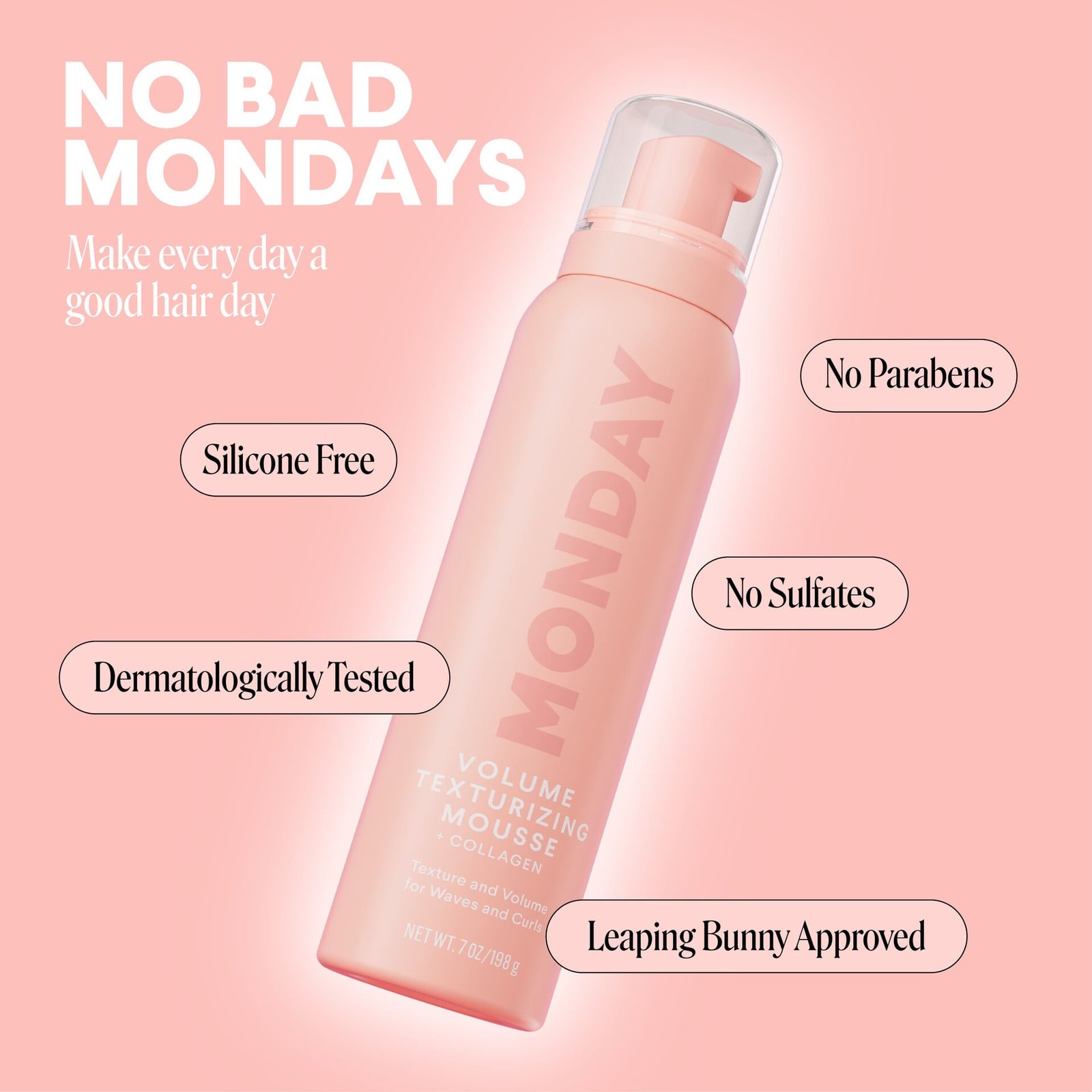 Monday Haircare Texturising Hair Mousse 202 ml