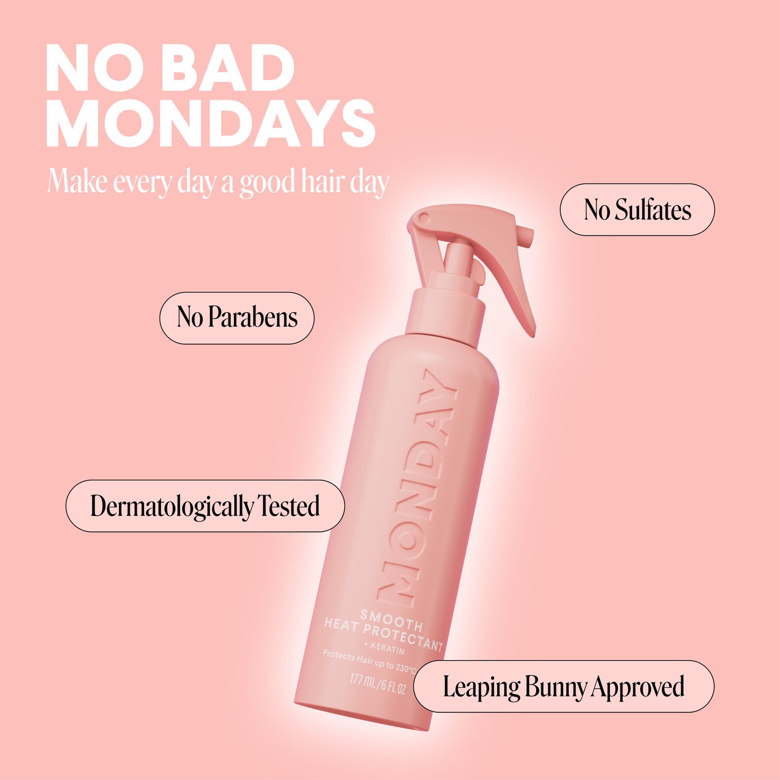 Monday Haircare Heat Protectant Smooth 177 ml