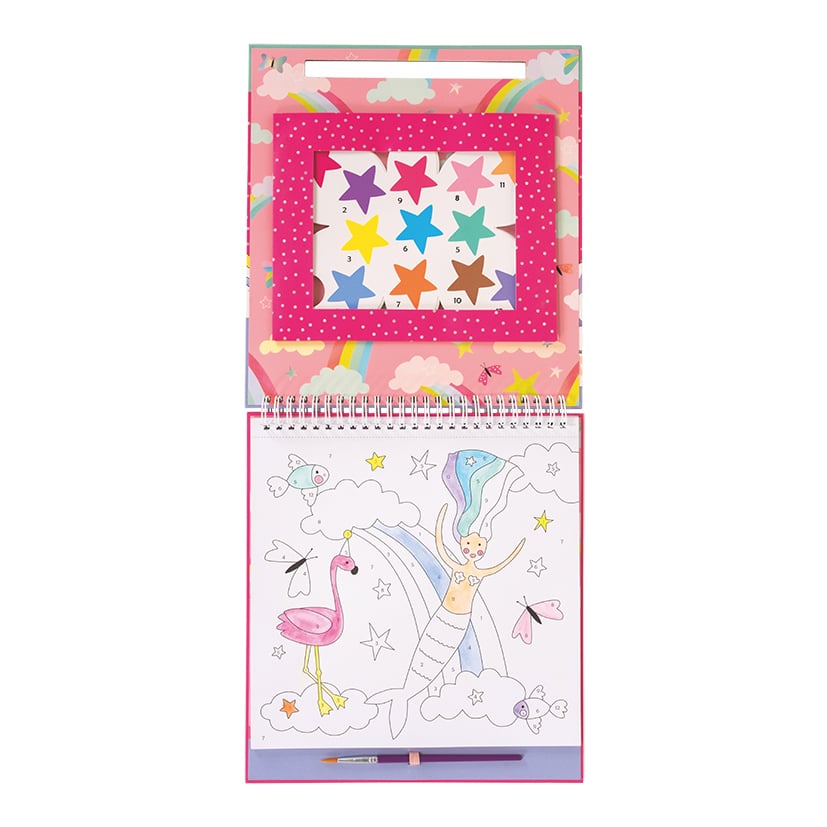 Floss & Rock Måla Efter Nummer Med Vattenfärg Paletter Fantasy