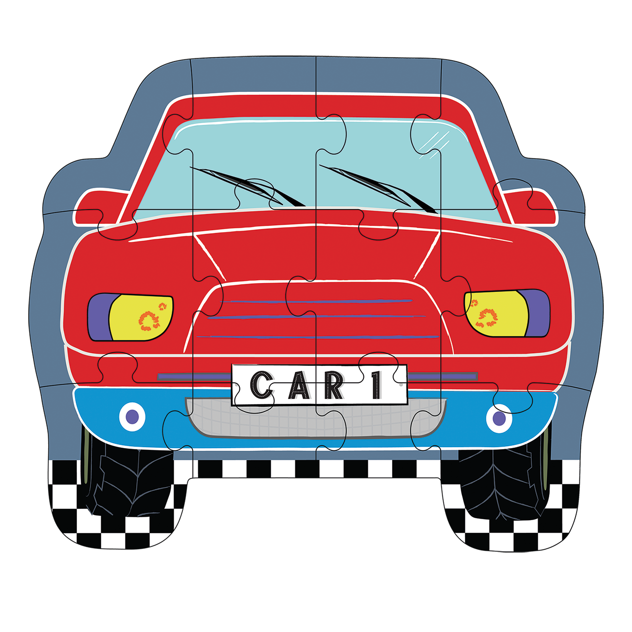 Floss & Rock Pussel 12 bitar Cars