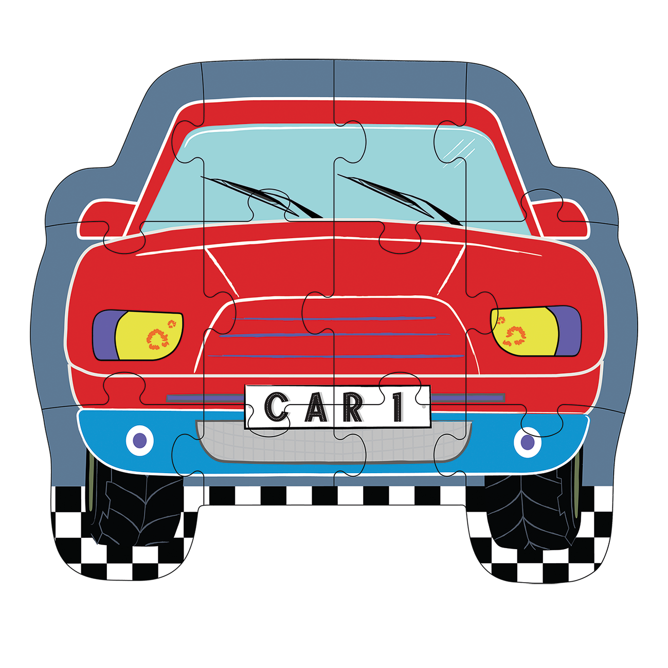 Floss & Rock Pussel 12 bitar Cars