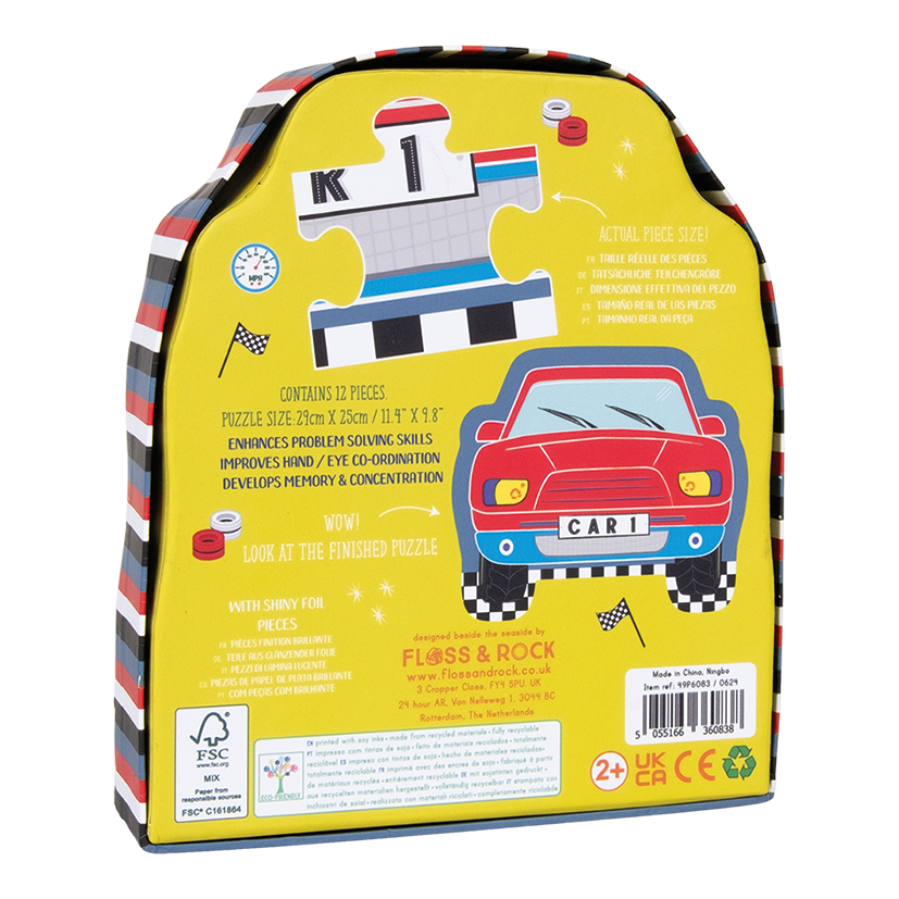 Floss & Rock Pussel 12 bitar Cars