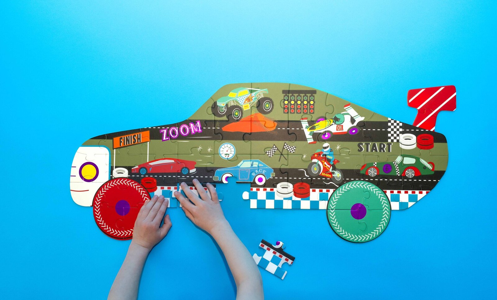 Floss & Rock Pussel 40 bitar Racing Car