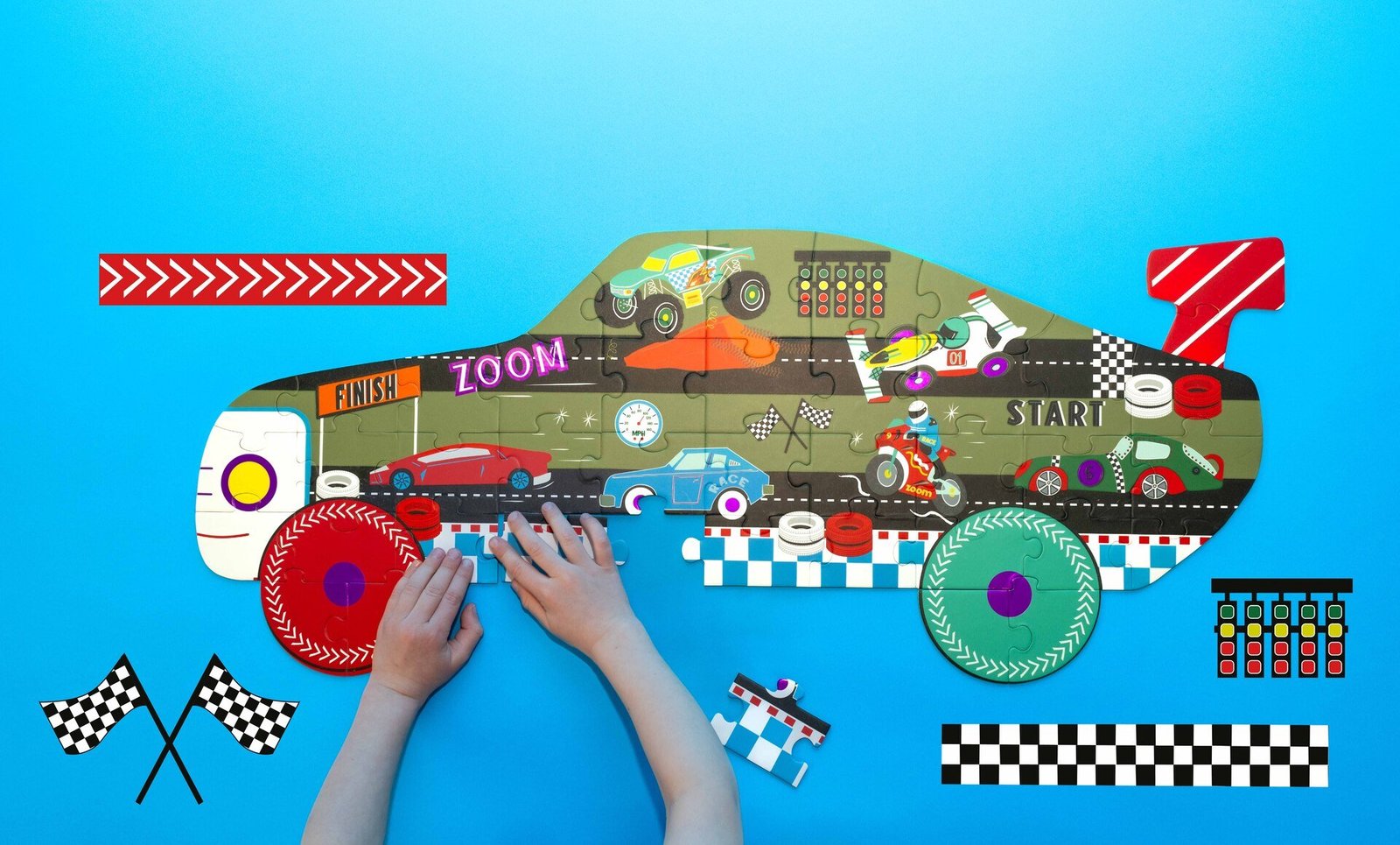 Floss & Rock Pussel 40 bitar Racing Car